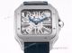 (TW ) Skeleton Santos De Cartier Stainless Steel 39.8mm Copy Watch Blue Leather Band (3)_th.jpg